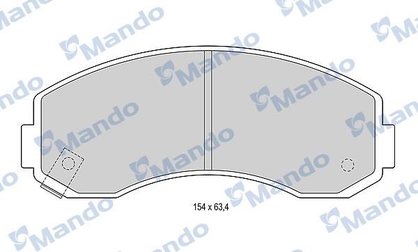 Mando MBF015588 Гальмівні колодки передні, комплект MBF015588: Купити в Україні - Добра ціна на EXIST.UA!
