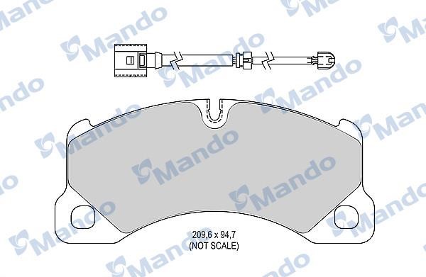 Mando MBF015785 Гальмівні колодки передні, комплект MBF015785: Купити в Україні - Добра ціна на EXIST.UA!