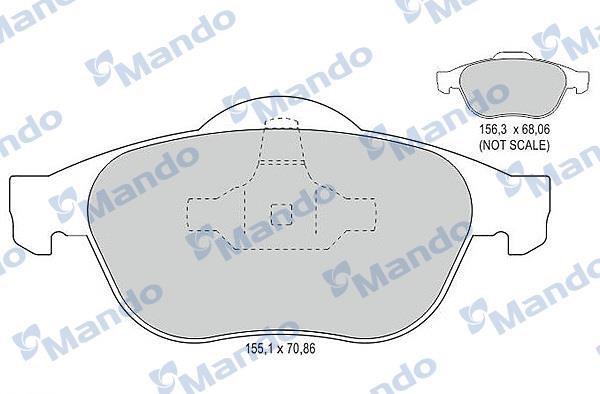 Mando MBF015790 Гальмівні колодки передні, комплект MBF015790: Купити в Україні - Добра ціна на EXIST.UA!