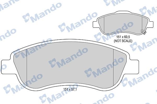 Mando MBF015249 Гальмівні колодки передні, комплект MBF015249: Купити в Україні - Добра ціна на EXIST.UA!