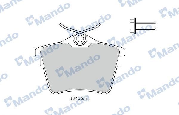 Mando MBF015251 Гальмівні колодки задні, комплект MBF015251: Купити в Україні - Добра ціна на EXIST.UA!