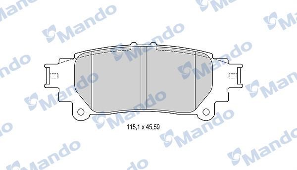 Mando MBF015981 Гальмівні колодки задні, комплект MBF015981: Купити в Україні - Добра ціна на EXIST.UA!