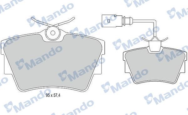 Mando MBF015023 Гальмівні колодки задні, комплект MBF015023: Купити в Україні - Добра ціна на EXIST.UA!