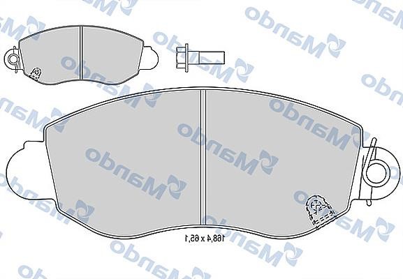 Mando MBF015024 Гальмівні колодки передні, комплект MBF015024: Купити в Україні - Добра ціна на EXIST.UA!