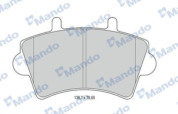 Mando MBF015025 Гальмівні колодки передні, комплект MBF015025: Купити в Україні - Добра ціна на EXIST.UA!