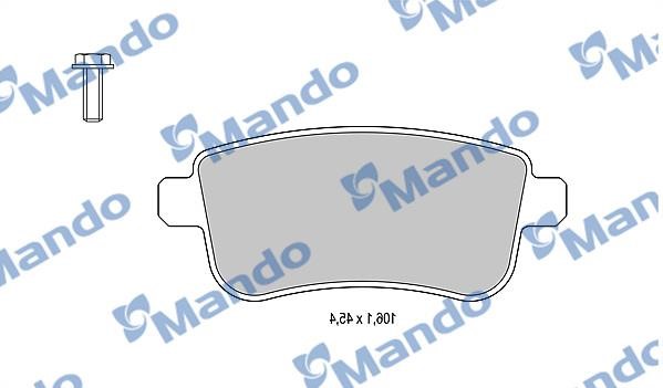 Mando MBF015253 Гальмівні колодки задні, комплект MBF015253: Купити в Україні - Добра ціна на EXIST.UA!