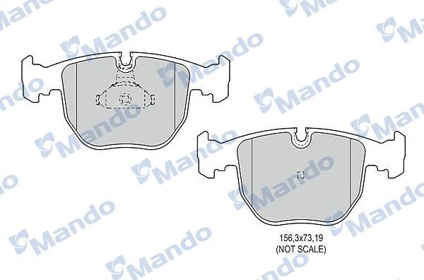 Mando MBF015405 Гальмівні колодки передні, комплект MBF015405: Купити в Україні - Добра ціна на EXIST.UA!