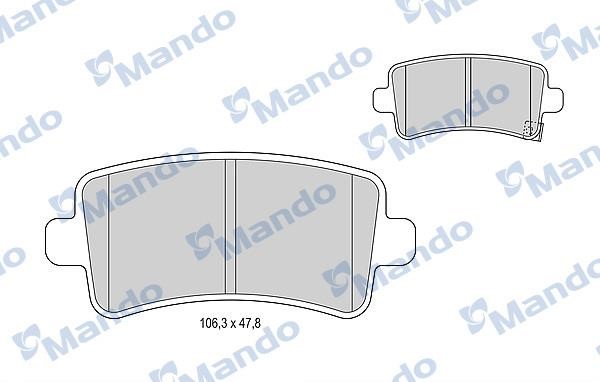 Mando MBF015258 Гальмівні колодки задні, комплект MBF015258: Купити в Україні - Добра ціна на EXIST.UA!