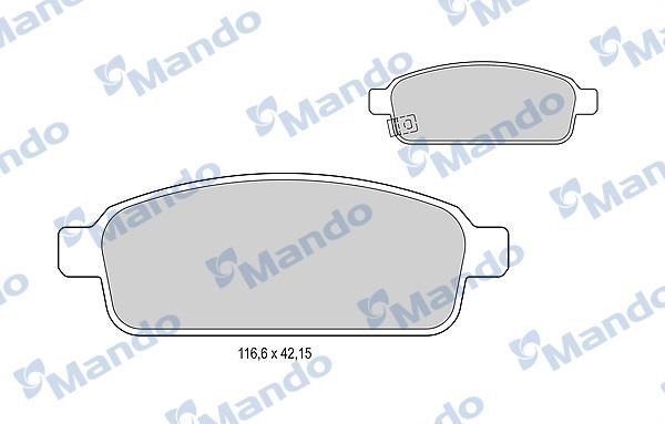 Mando MBF015260 Гальмівні колодки, комплект MBF015260: Купити в Україні - Добра ціна на EXIST.UA!