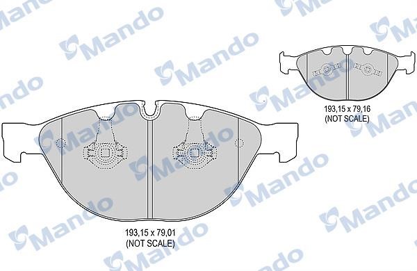 Mando MBF015411 Гальмівні колодки передні, комплект MBF015411: Приваблива ціна - Купити в Україні на EXIST.UA!