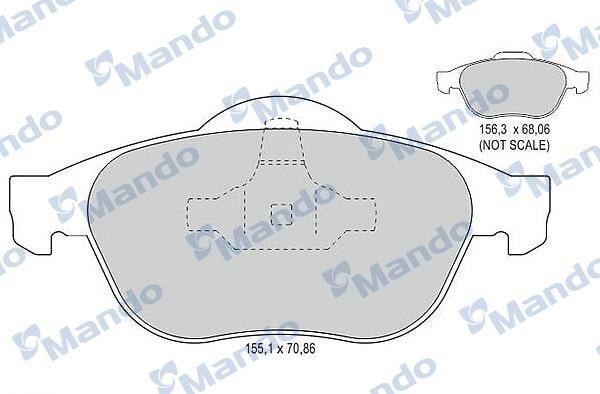 Mando MBF015802 Гальмівні колодки передні, комплект MBF015802: Купити в Україні - Добра ціна на EXIST.UA!