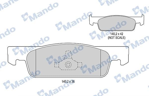 Mando MBF015803 Гальмівні колодки передні, комплект MBF015803: Купити в Україні - Добра ціна на EXIST.UA!