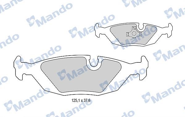 Mando MBF015806 Гальмівні колодки задні, комплект MBF015806: Купити в Україні - Добра ціна на EXIST.UA!