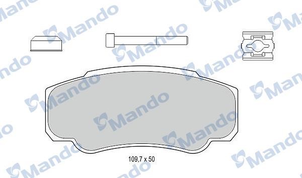 Mando MBF015030 Гальмівні колодки задні, комплект MBF015030: Купити в Україні - Добра ціна на EXIST.UA!