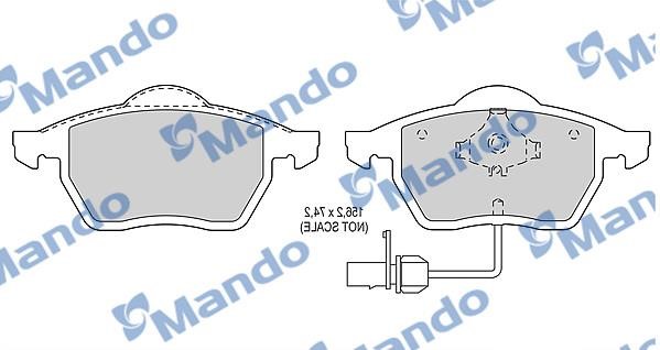 Mando MBF015143 Гальмівні колодки передні, комплект MBF015143: Купити в Україні - Добра ціна на EXIST.UA!