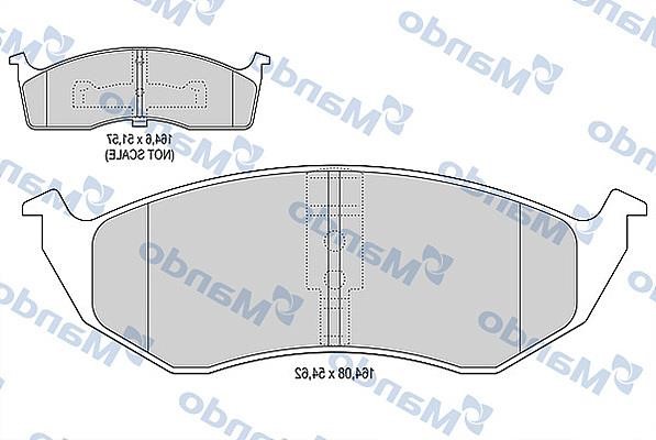Mando MBF015438 Гальмівні колодки передні, комплект MBF015438: Купити в Україні - Добра ціна на EXIST.UA!