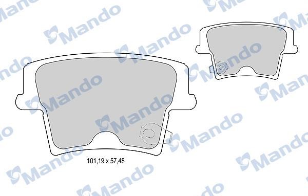 Mando MBF015446 Гальмівні колодки задні, комплект MBF015446: Приваблива ціна - Купити в Україні на EXIST.UA!