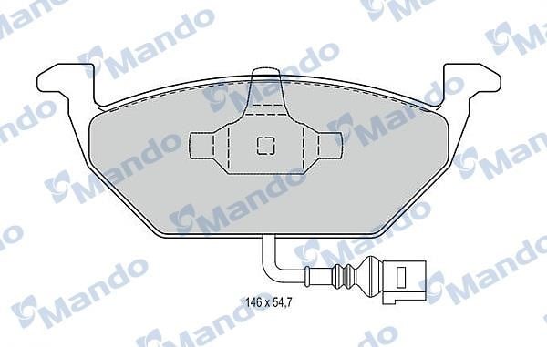 Mando MBF015147 Гальмівні колодки передні, комплект MBF015147: Приваблива ціна - Купити в Україні на EXIST.UA!