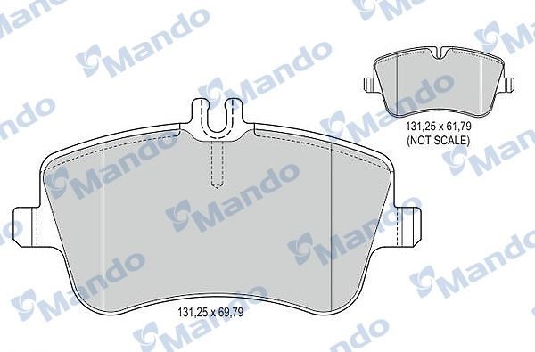 Mando MBF015149 Гальмівні колодки передні, комплект MBF015149: Купити в Україні - Добра ціна на EXIST.UA!