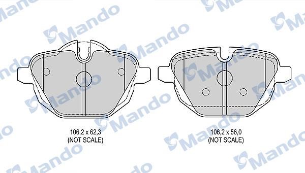 Mando MBF015266 Гальмівні колодки задні, комплект MBF015266: Приваблива ціна - Купити в Україні на EXIST.UA!