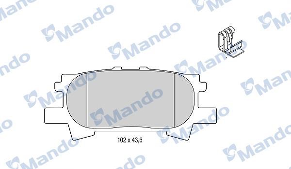 Mando MBF015613 Гальмівні колодки задні, комплект MBF015613: Купити в Україні - Добра ціна на EXIST.UA!