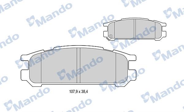Mando MBF015815 Гальмівні колодки задні, комплект MBF015815: Купити в Україні - Добра ціна на EXIST.UA!
