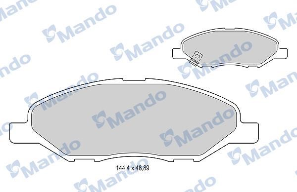 Mando MBF016005 Гальмівні колодки передні, комплект MBF016005: Купити в Україні - Добра ціна на EXIST.UA!