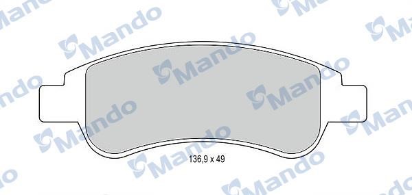 Mando MBF015037 Гальмівні колодки передні, комплект MBF015037: Купити в Україні - Добра ціна на EXIST.UA!
