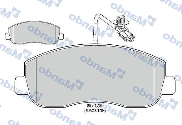 Mando MBF015042 Гальмівні колодки передні, комплект MBF015042: Приваблива ціна - Купити в Україні на EXIST.UA!