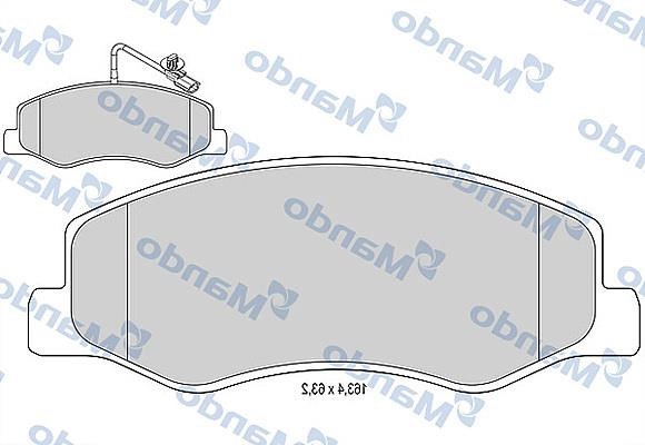 Mando MBF015043 Гальмівні колодки задні, комплект MBF015043: Купити в Україні - Добра ціна на EXIST.UA!