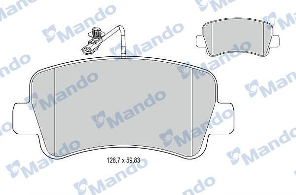 Mando MBF015044 Гальмівні колодки задні, комплект MBF015044: Купити в Україні - Добра ціна на EXIST.UA!