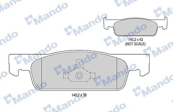 Mando MBF015282 Гальмівні колодки передні, комплект MBF015282: Приваблива ціна - Купити в Україні на EXIST.UA!