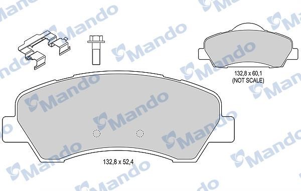 Mando MBF015283 Гальмівні колодки передні, комплект MBF015283: Купити в Україні - Добра ціна на EXIST.UA!