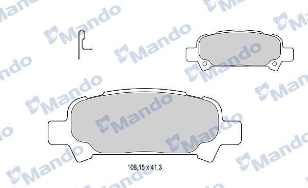 Mando MBF015820 Гальмівні колодки задні, комплект MBF015820: Купити в Україні - Добра ціна на EXIST.UA!