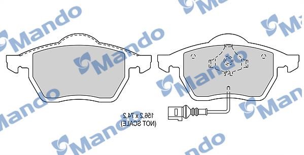 Mando MBF015158 Гальмівні колодки передні, комплект MBF015158: Купити в Україні - Добра ціна на EXIST.UA!