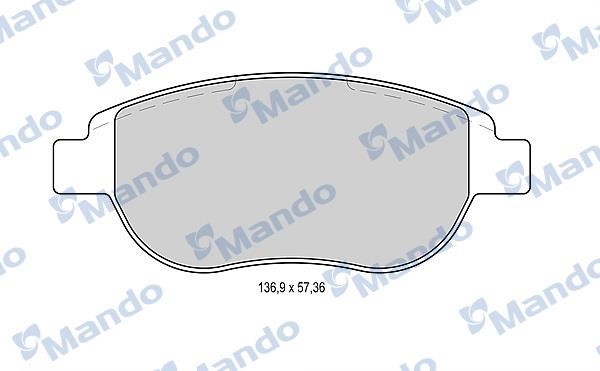 Mando MBF015159 Гальмівні колодки передні, комплект MBF015159: Купити в Україні - Добра ціна на EXIST.UA!