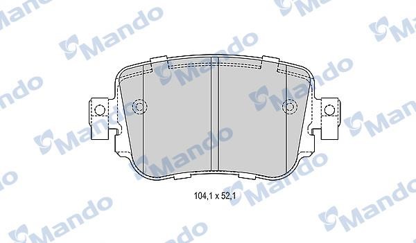 Mando MBF015285 Гальмівні колодки задні, комплект MBF015285: Купити в Україні - Добра ціна на EXIST.UA!