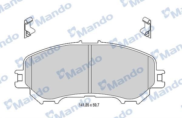 Mando MBF015287 Гальмівні колодки передні, комплект MBF015287: Купити в Україні - Добра ціна на EXIST.UA!