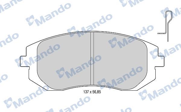 Mando MBF015829 Гальмівні колодки передні, комплект MBF015829: Купити в Україні - Добра ціна на EXIST.UA!