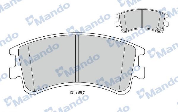 Mando MBF015637 Гальмівні колодки передні, комплект MBF015637: Купити в Україні - Добра ціна на EXIST.UA!