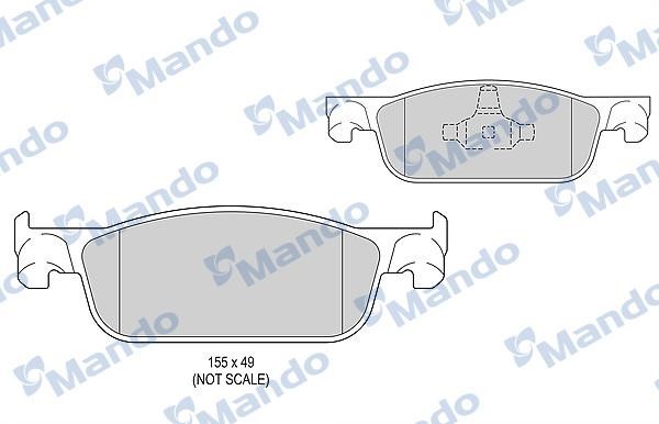 Mando MBF015302 Гальмівні колодки передні, комплект MBF015302: Приваблива ціна - Купити в Україні на EXIST.UA!