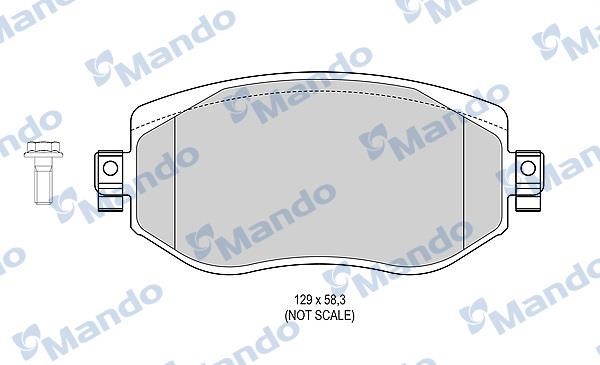 Mando MBF015304 Гальмівні колодки передні, комплект MBF015304: Купити в Україні - Добра ціна на EXIST.UA!