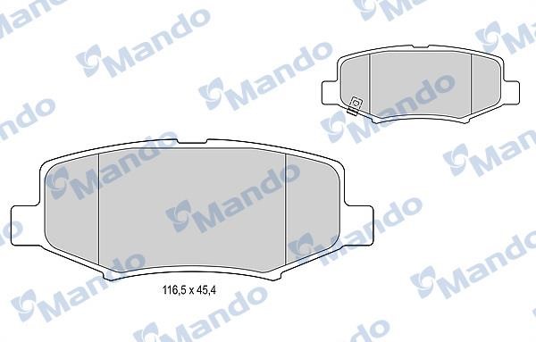 Mando MBF015495 Гальмівні колодки задні, комплект MBF015495: Купити в Україні - Добра ціна на EXIST.UA!