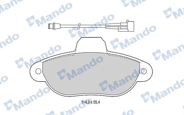 Mando MBF015497 Гальмівні колодки передні, комплект MBF015497: Купити в Україні - Добра ціна на EXIST.UA!