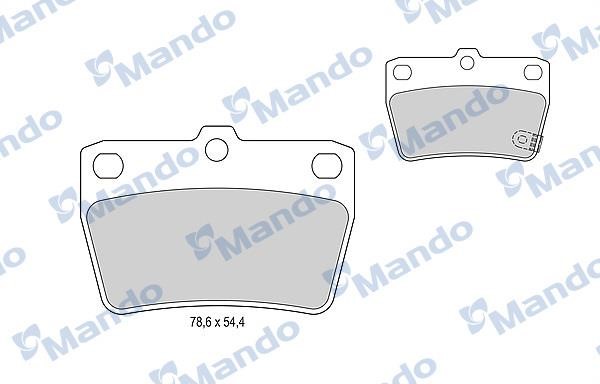 Mando MBF015851 Гальмівні колодки задні, комплект MBF015851: Купити в Україні - Добра ціна на EXIST.UA!