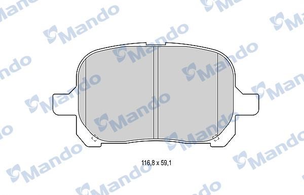 Mando MBF015857 Гальмівні колодки передні, комплект MBF015857: Купити в Україні - Добра ціна на EXIST.UA!