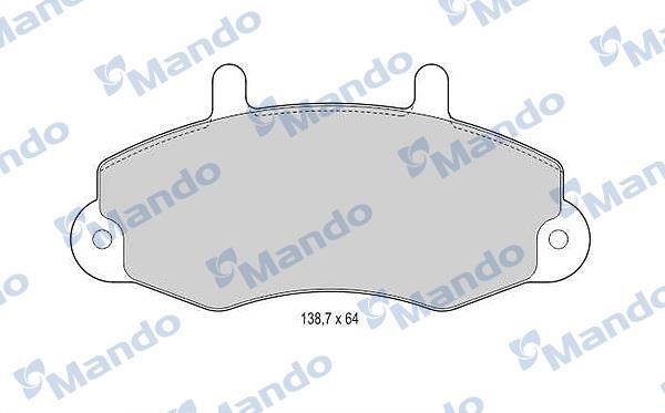 Mando MBF015519 Гальмівні колодки, комплект MBF015519: Купити в Україні - Добра ціна на EXIST.UA!
