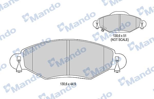 Mando MBF015868 Гальмівні колодки передні, комплект MBF015868: Купити в Україні - Добра ціна на EXIST.UA!