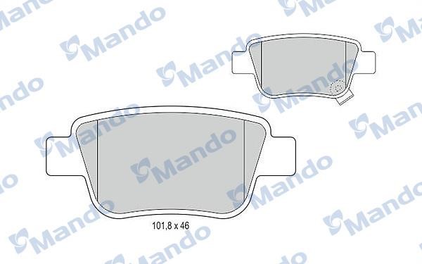 Mando MBF015872 Гальмівні колодки задні, комплект MBF015872: Купити в Україні - Добра ціна на EXIST.UA!
