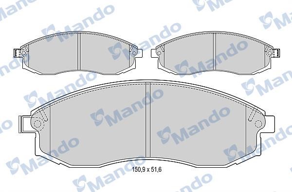 Mando MBF015702 Гальмівні колодки передні, комплект MBF015702: Приваблива ціна - Купити в Україні на EXIST.UA!